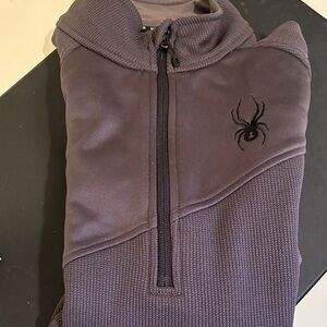 Spyder Men's Charcoal Zip-Up Sweater
